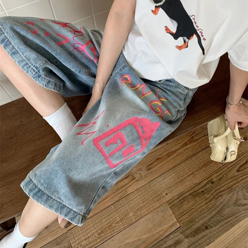 Embroidered Retro Hip Hop Street Jeans