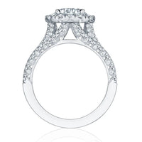 Luxury Silver Engagement Wedding Rings for Women Elegant Rings Square Full Diamonds