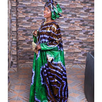 African Dresses For Women Wedding Bride Party Clothing Plus Size Traditional Riche Dashiki Bride Printing Clothing Robe Dresses