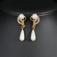 Personality flower Pearl Wedding Necklace Earring