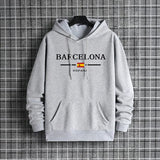 Casual Mens Hoodies Printing Long Sleeves Sweatshirts Outdoors Fitness Sports Jogging Men Clothing Daily Hooded Pullover Tops