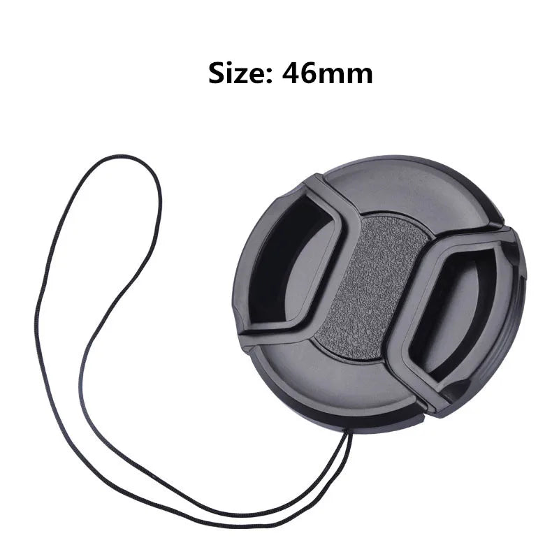 Camera Lens Cap High-quality 40.5mm 49mm 52mm 55mm 58mm 62mm 67mm 72mm 77mm 82mm Snap on Front Lens Cap for Camera
