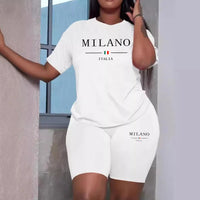 Casual City Printing Jogging Short Suit