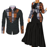 African Clothes for Couple African Clothing for Lovers Man's Woman's Long Party Maxi Dress WYQ