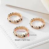 Three-Pack of Fashionable and Creative Gold Alloy Rings