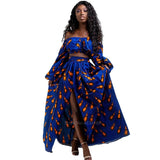 Afro Women 2-piece Set Lady Full Sleeve Shoulder Off