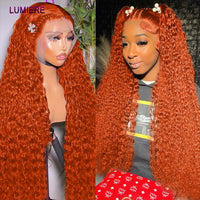 Ginger Deep Water Curly Wave Transparent Hair Closure