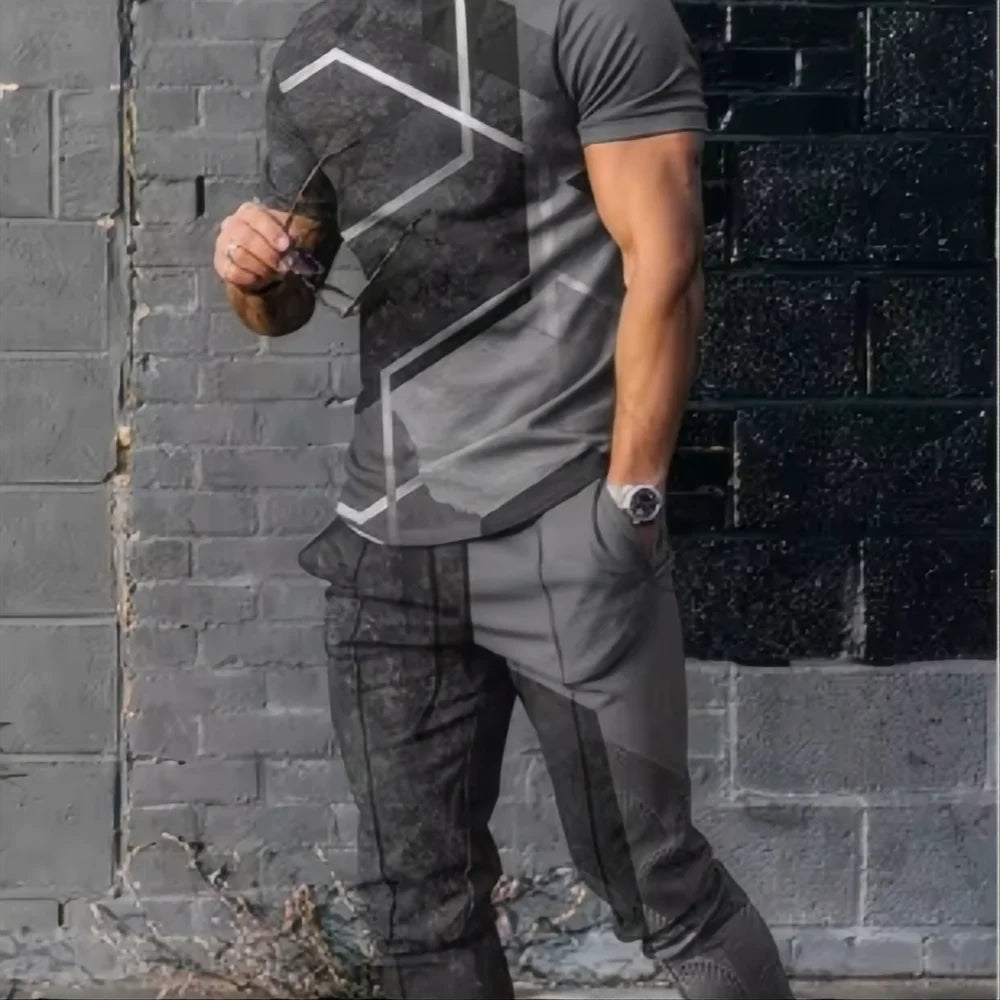 Abstract Gradient 3D Printed Oversized Suit