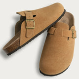 Soft Cork Crestar Genuine Suede Clogs for Women