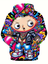 New Fashion Men'sGraphic Print Hoodie