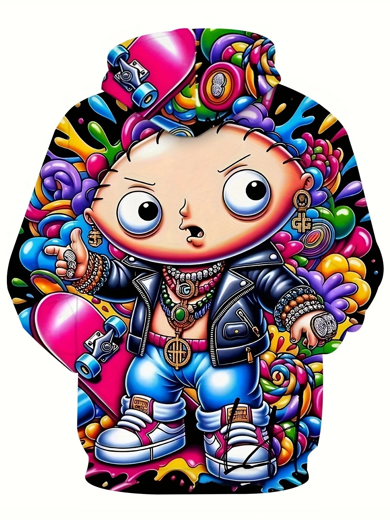 New Fashion Men'sGraphic Print Hoodie