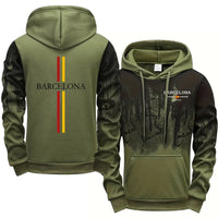 Casual Mens Tracksuit Printing Splash-ink Hooded Sweatshirts Sports Jogging Mens Clothing 2025 Street Single Piece Tops Pants