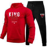 Hot Sales Mens Tracksuit Print Casual Hooded Sweatshirts 2 Pcs Set Outdoors Sports Jogging Mens Clothing Fashion Streetwear 2025