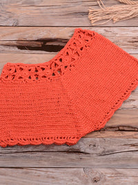 Crochet Bohemia Style Off Shoulder Bikini