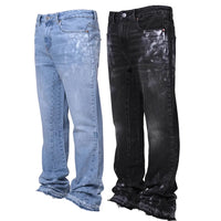 Mid Waist Men Vintage Straight Pants