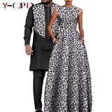 African Dresses for Matching Couple Outfits for Party Vestidos Y23C067