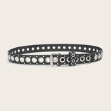 Women's Belt Fashionable Rivet Thin Belt Personalized Needle Buckle Belt Street Trend Punk HipHop Style Belt