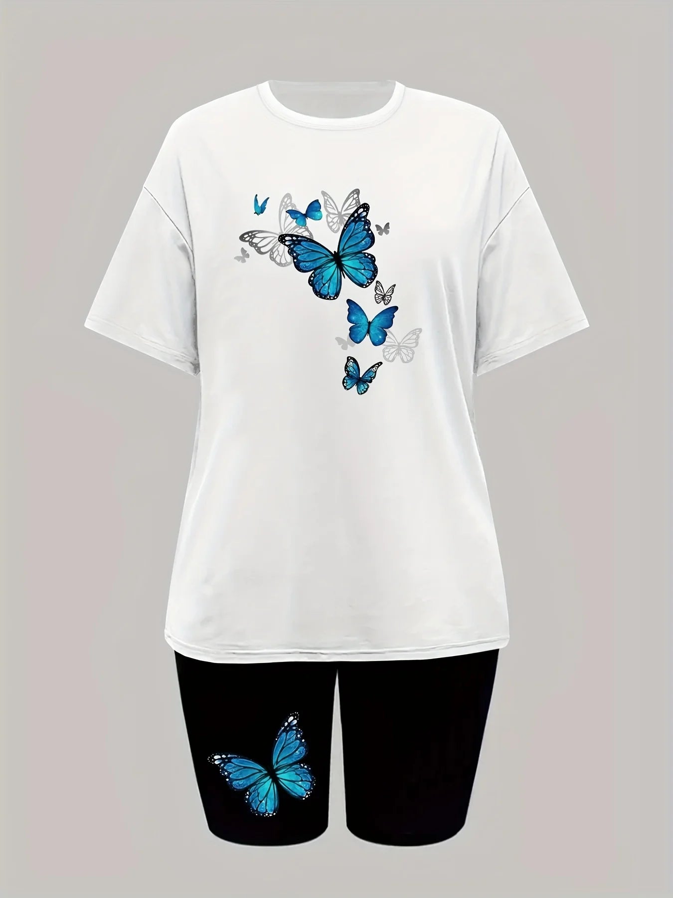 Women's Butterfly Printed Two-Piece Set