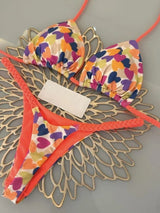 High Waist Sexy Thong Zebra Print Bikini Set