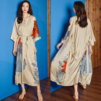 Summer Ice Silk Pajamas Bathrobes