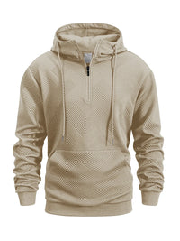 Spring and Autumn Zipper Hooded Casual Sweatshirt