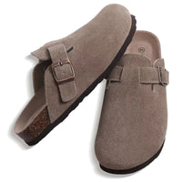 Soft Cork Crestar Genuine Suede Clogs for Women