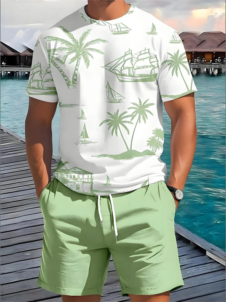 Beach Trees Shorts Set