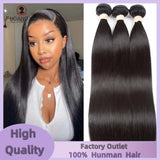 100% Human 12A Bone Straight Brazilian Hair Extensions