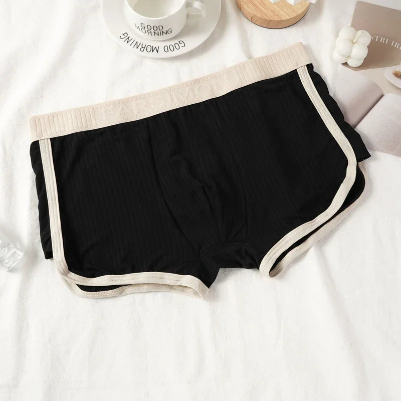 Men's Fashion Striped Boxer Shorts Underwear Sexy Panties Casual Male Boxers Homme U Convex Shorts Lingerie Underpants