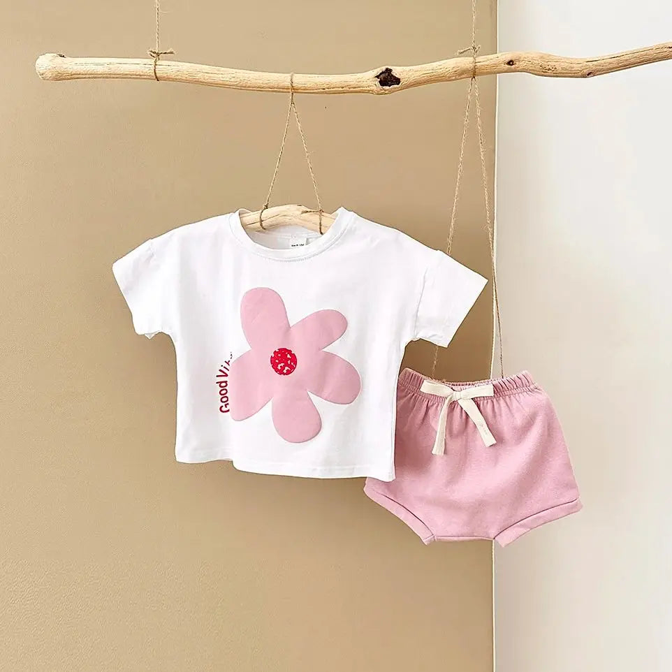 Newborn Baby Flower Print Set Outfit