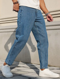 Loose Fit Classic Blue Denim Jeans