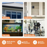 HEIYOUCAM Window Camera - Replaces Outdoor Cameras | 2.4/5GHz Wi-Fi | 3MP Resolution | Full-Color Night Vision Through Window |