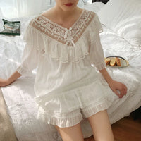 Women's Lolita Princess V Neck Pajama Sets