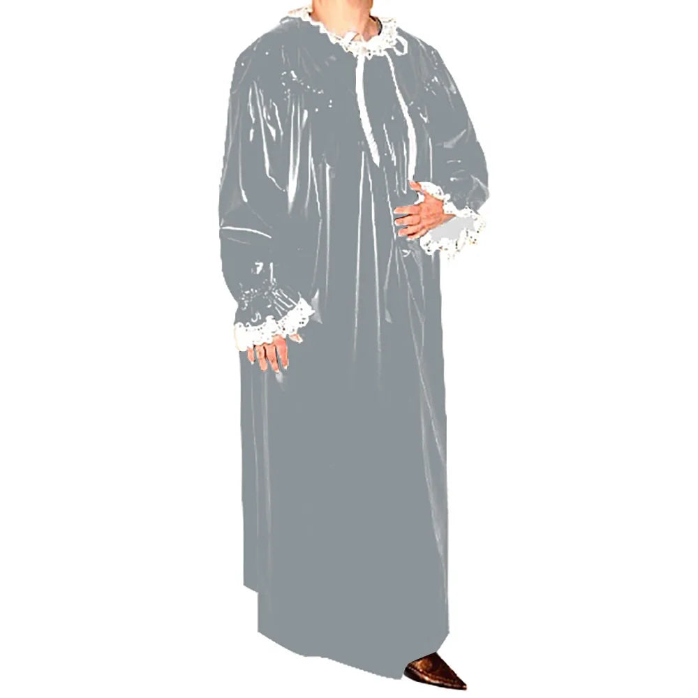 Casual PVC Latex Look Long Maxi Dress