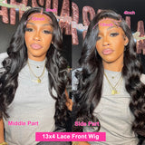 13x4 HD Pre Plucked Body Wave Lace Front Wig