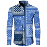 Long Sleeve 3D Printed Retro Ethnic Style Shirt
