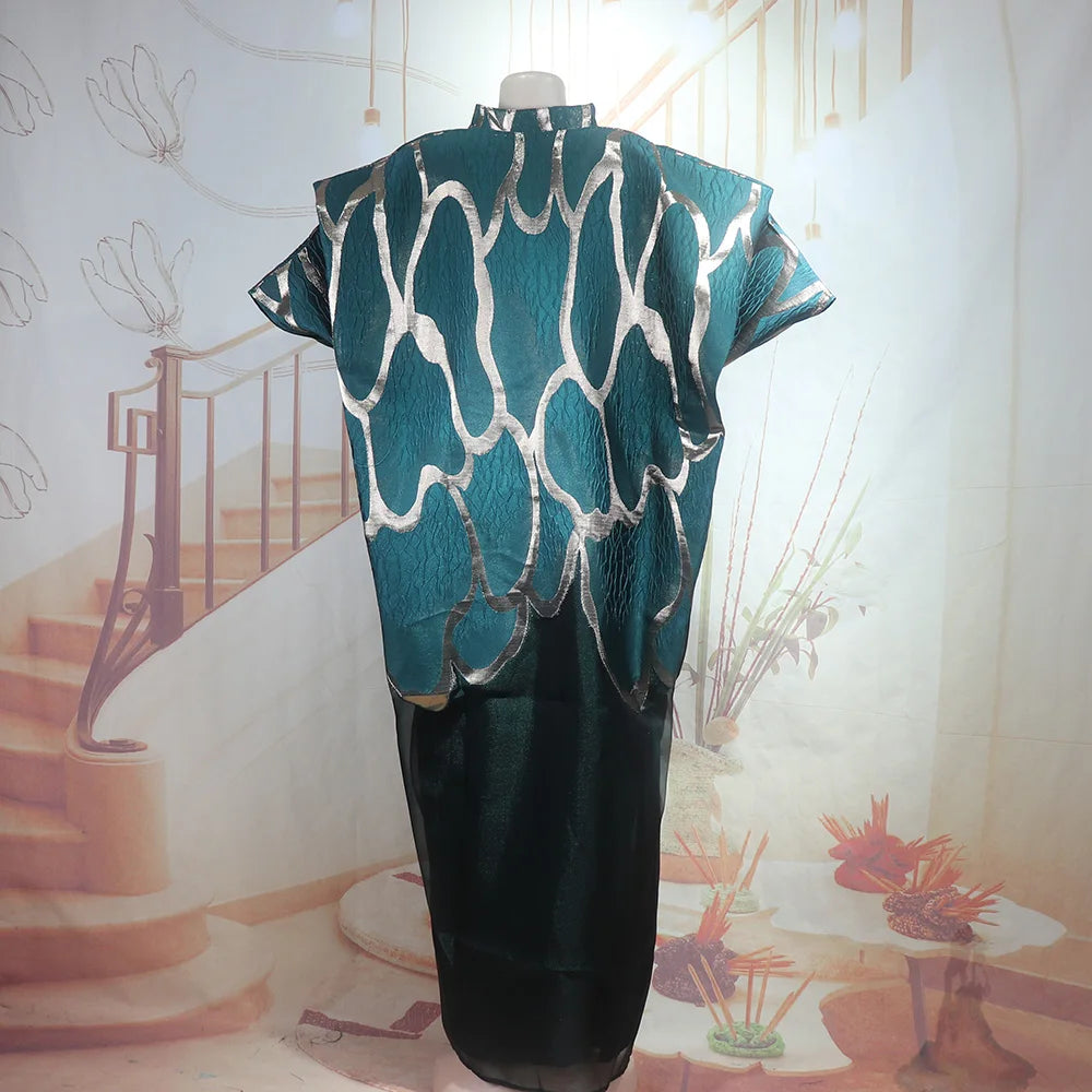 Fashion african dresses for women elegant luxury turkey woman dresses Two-piece set african dress woman