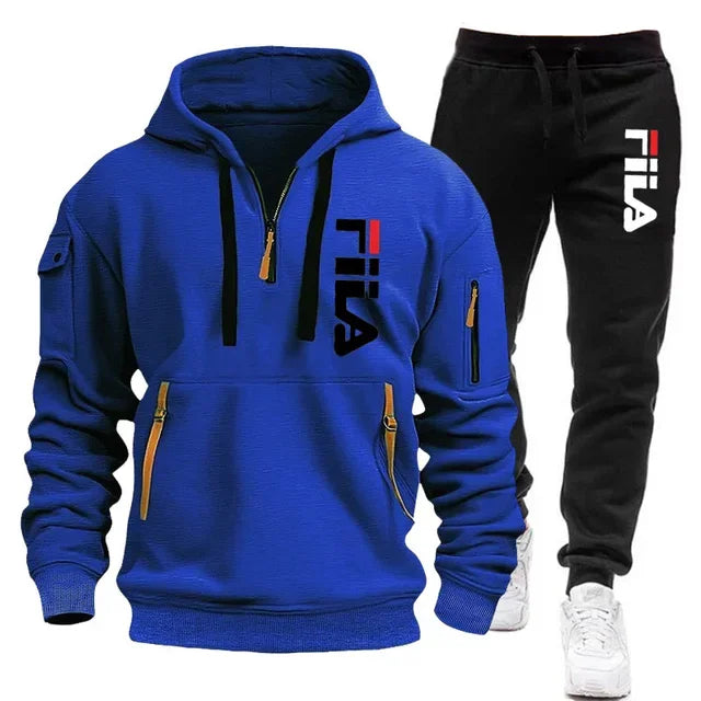 Casual Men's Hooded Sweatshirt and Pants