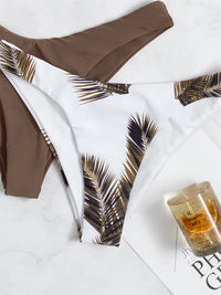 Solid Print Sling Sexy Thong Bikinis Set