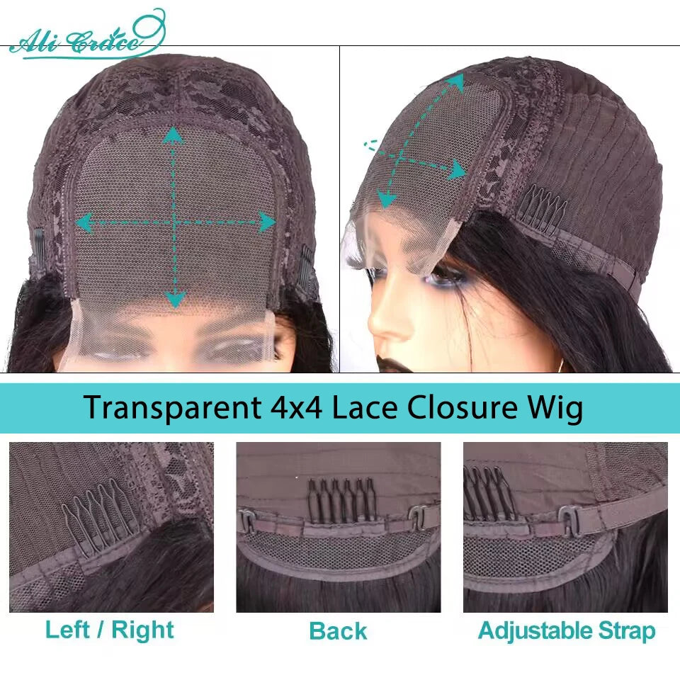 4x4 Lace Short Bob Grace Hair Straight Wig