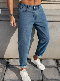 Loose Fit Classic Blue Denim Jeans