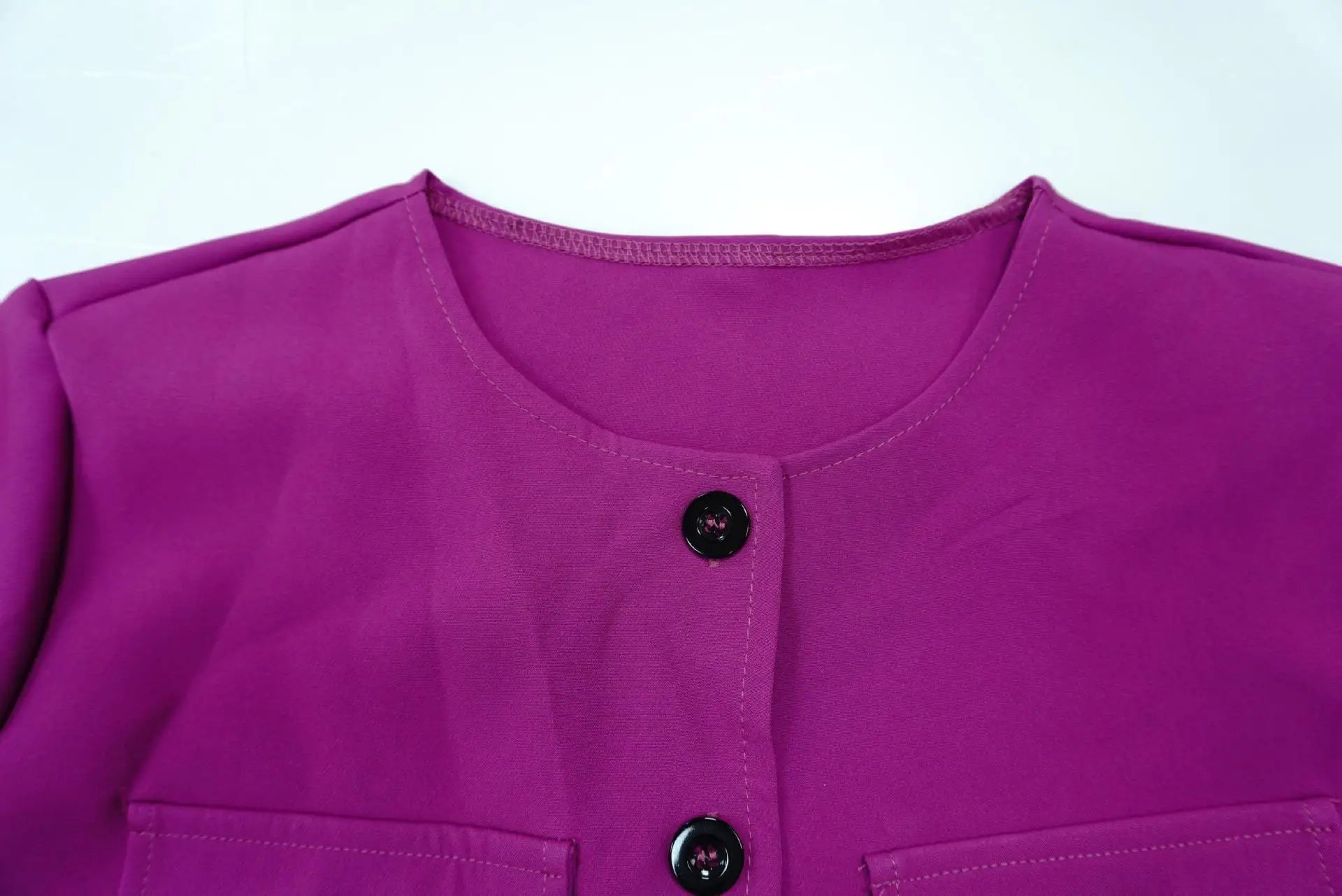 Women O-Neck Button Shirt + Midi Skirts 2 Piece Sets