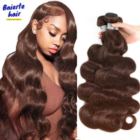 Chocolate Brown Long Wave Bundles Hair Wig