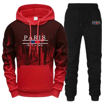 2025 New Mens Tracksuit Casual Printing Splash-ink Hooded Sweatshirts Daily Sports Jogging Mens Clothing Single Piece Tops Pants