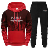 2025 New Mens Tracksuit Casual Printing Splash-ink Hooded Sweatshirts Daily Sports Jogging Mens Clothing Single Piece Tops Pants