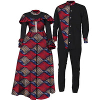 African Couple dress Top and Pants Suits - Wyq1093