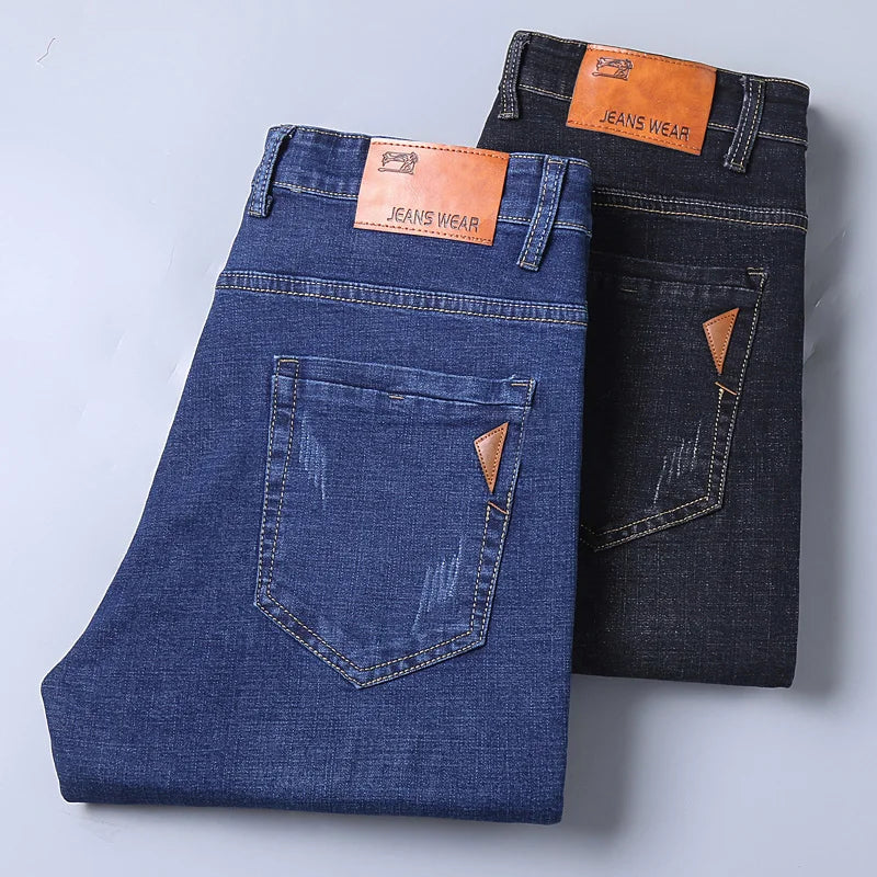 Comfortable Slim Fit Men Straight Jeans