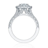 Luxury Silver Engagement Wedding Rings for Women Elegant Rings Square Full Diamonds