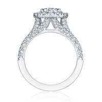 Luxury Silver Engagement Wedding Rings for Women Elegant Rings Square Full Diamonds