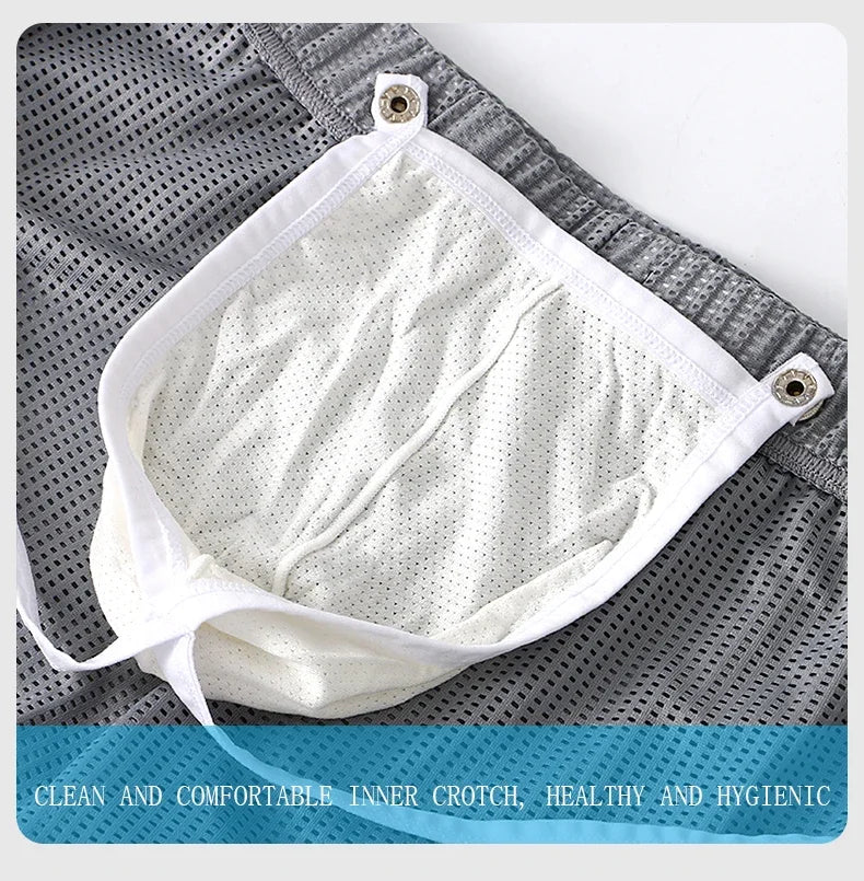 Breathable Mesh Boxers for Men - Loose-Fit Athletic Underwear with Enhancing Pouch Arrow Shorts
